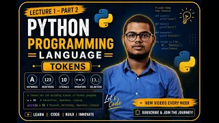Python Programming Lecture 1 Part 2 Tokens in Python