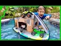 Download Lagu MONSTER TRUCK BOX FORT BOAT!