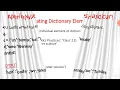 Class XI Computer Science Chapter 13 Dictionary Part-1