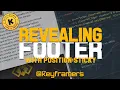 Revealing footer with position sticky Quick CSS-only Tutorial Keyssentials by keyframers