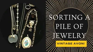 Sorting Through Vintage Avon Jewelry