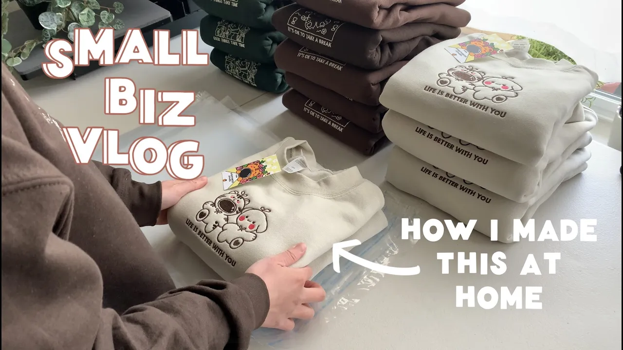 A Day in the Life | Running My Embroidery Clothing Brand from a U.S. Apartment Studio — Relax with this ASMR-style studio vlog showing the behind-the-scenes of running a U.S.-based embroidery clothing brand. No talking, just calming raw footage of my daily small business routine.