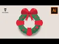 Christmas Wreath tutorial in Adobe Illustrator