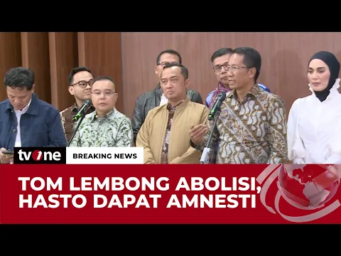 Tom Lembong dan Hasto Kristiyanto Dapat Abolisi Hingga Amnesti dari Prabowo