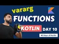 Functions and varargs in kotlin