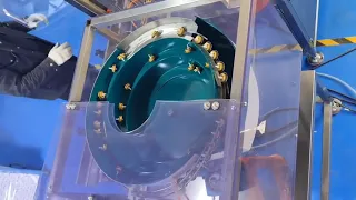 Fully automatic aerosol cans filling sealing line testing video
