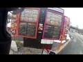 Dunkin Donuts drive-thru on a motorcycle