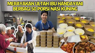 MASAK NASI KUNING 50 PORSI BUAT BERBAGI, REAKSI DAN RESPON  ORANG CHINA DI LUAR DUGAAN🥹