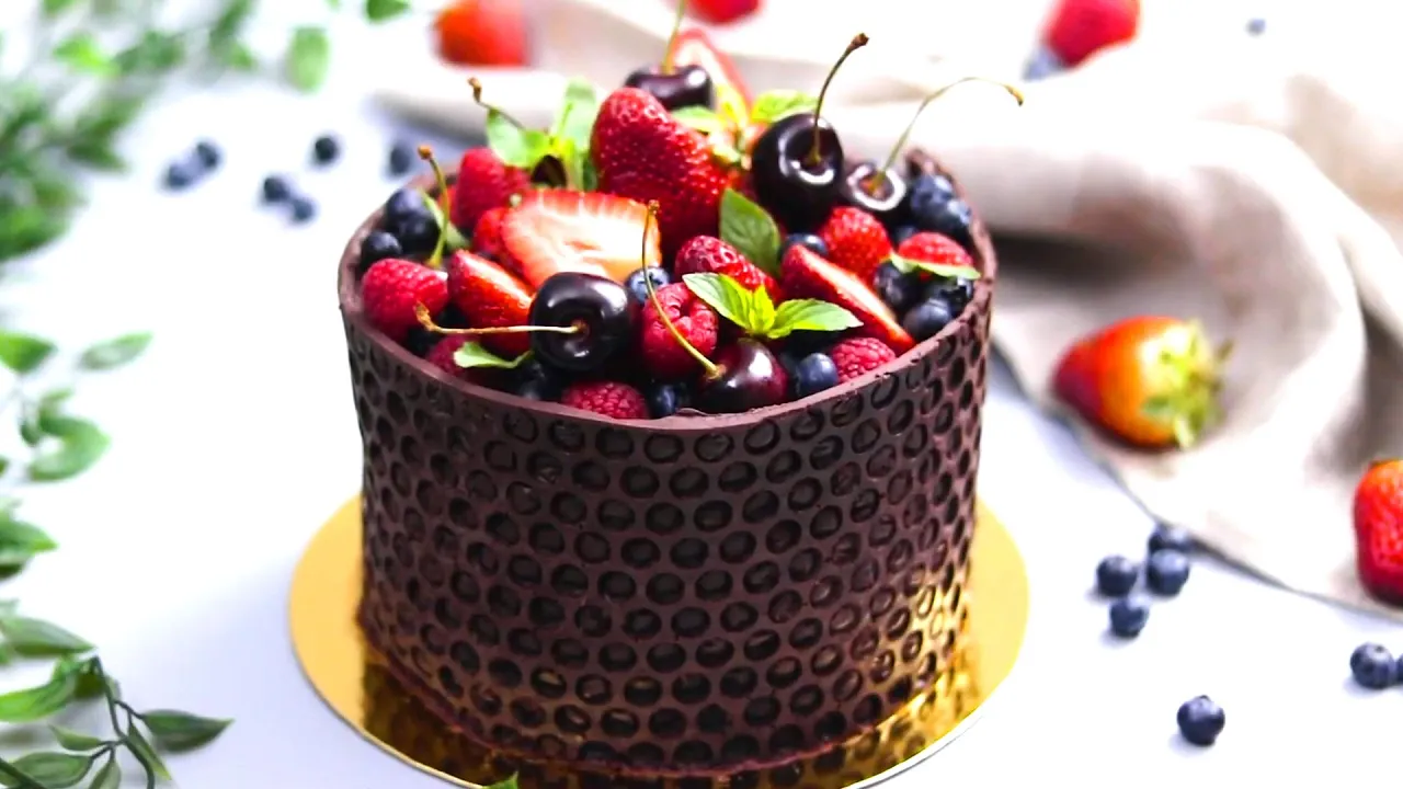 Yummy Cake Recipes   EP 21   Chocolate And Berries Cake   How To Make Chocolate Cake