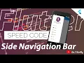 How to do Side Navigation Menu in Flutter DIY Custom Side Navigation bar Speed Code