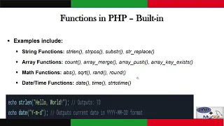 PHP Functions and String Manipulation