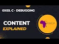 0X03 C Debugging Content Review