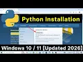 How to Install Python On Windows 10 11 Latest Version 2026 Python Install Karne Ka Tarika