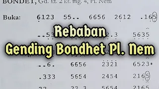 Download Rebaban Gending Bondhet, Pl. Nem - materi perkuliahan ISI Ska. MP3