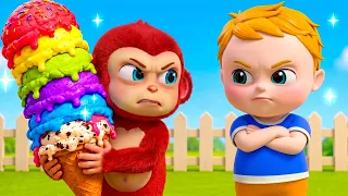 Sharing is Caring | Baby Monkey, Do You Like to Share with Me? | Cartoon Nursery Rhymes & Kids Songs