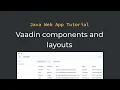 Java tutorial The basics of component-based web UIs part 4