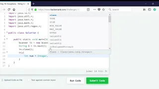 Day 16 Exceptions - String to Integer HackerRank JAVA
