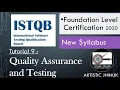 ISTQB Foundation Level 2020 Tutorial 9 1 2 2 Quality Assurance and Testing Artistic Jhinuk