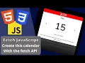 Fetch api javascript tutorial JavaScript html and css beginner project