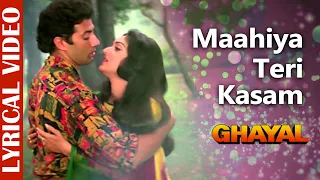 maahiya teri kasam lyrical video ghayal sunny deol u0026 meenakshi sheshadri hindi romantic song