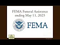 Monetary reimbursement for COVID-related deaths