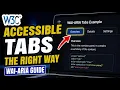 How to configure accessibility-friendly tabs using WAI-ARIA practices - Complete Guide