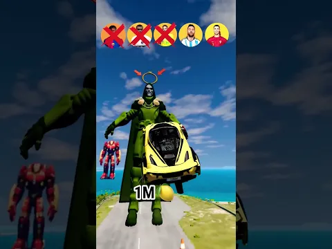 Ronaldo ❌ Messi ❌ Neymar ❌ Yamal ❌ Doctor Doom 🫴🏻⚽ #beamngdrive #simulator #shorts
