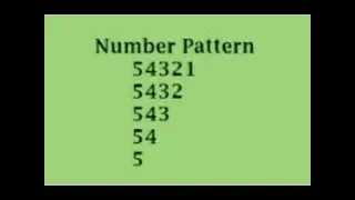 Number Pattern in Java - 3