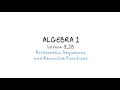 Algebra 1 - 5 1B Arithmetic Sequences and Recursive Functions