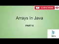 Arrays In Java Part II