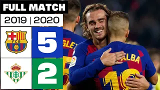 FC Barcelona 5 - 2 Real Betis 2019/20 PARTIDO COMPLETO