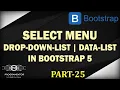 25 Select Menu Of Form In Bootstrap 5 DataList in Bootstrap 5 Select Option