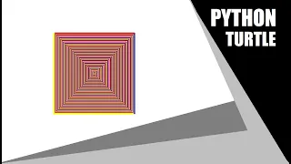 Python Turtle - Draw Multi Color Square Design 3D Square Draw Square Pattern By