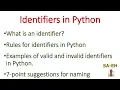 Identifiers in Python Python Tutorial Python for CBSE Python Programming CBSE Identifiers
