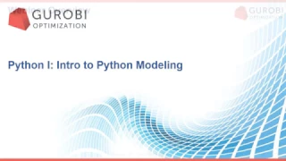 Python I webinar Introduction to Modeling with Python