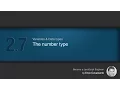 7 The number type - Javascript tutorial for beginners