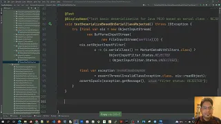 57 - Java Serialization using ObjectInputFilter as REJECTED