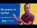 Python 23 Recursion Explained in hindi Factorial of a number using recursion