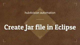 Create Jar file using Eclipse IDE
