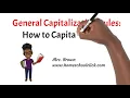 Capitalization Rules for Titles English Language Arts