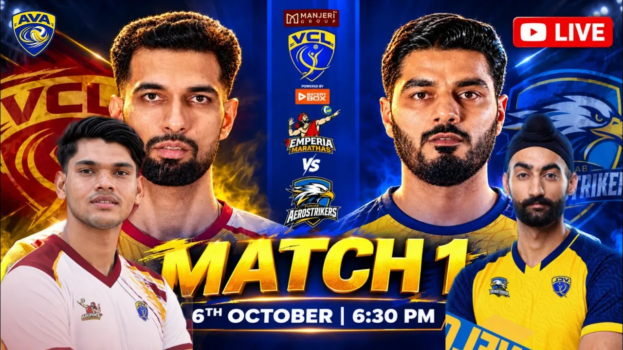 | SET 2 | Punjab Aerostrikers VS Emperia Marathas | Volleyball Champion League | VCL | Match 1 |