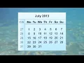 July 2013 Calendar