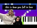 Download Lagu Jeremy Zucker \u0026 Chelsea Cutler - this is how you fall in love (Piano tutorial)
