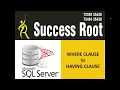 what is difference between where and having in sql server sql server interview questions