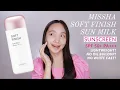 MISSHA SUNSCREEN I ALL AROUND SOFT FINISH SUN MILK SPF50 PA REVIEW with Flashback Test