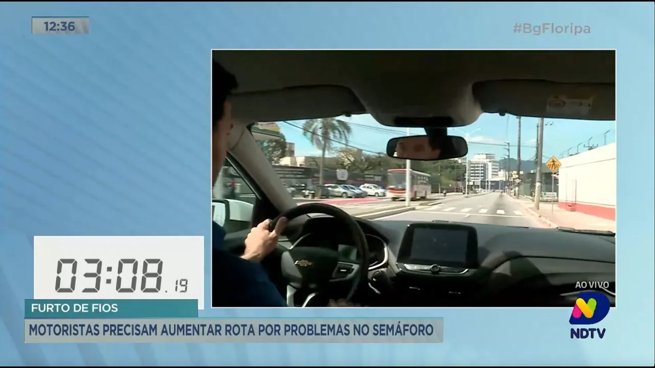 Furto de fios: motoristas aumentam rota devido problemas no semáforo em bairro de Florianópolis
