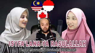 Download Puja Syarma Ft. Farhatul Fairuzah - Isyfa'lana Ya Rasulallah | Indonesia Malaysia | MR Halal Reacts MP3