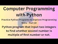 Python Programming Language Course - Practice Python Programs to improve Programming Skills Part 14