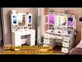 Makeup Vanity Desk with Mirror LED Lights Large White Vanity Table with 7 Drawers Charging Station