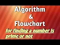 Algorithm Flowchart for finding a number is prime or not